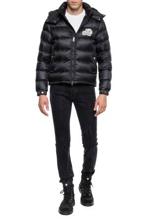 Logo-patched quilted jacket, zdjęcie 2 Logo-patched quilted jacket od Moncler